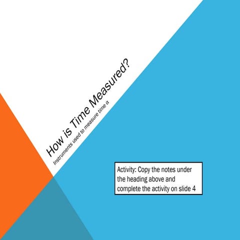 How is time measured? | PPT