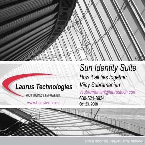 How It All Ties Together Sun Idm Roadshow For Sun