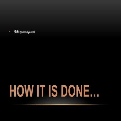 How it is done (magazine)