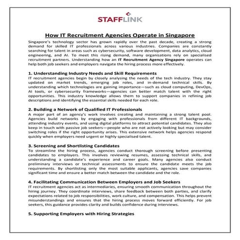 How IT Recruitment Agencies Operate in Singapore.pdf
