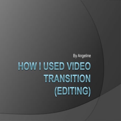 How i used video transition (editing)