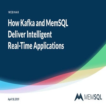 Data Con LA 2019 - Integrating Kafka with a Real-Time Database by David ...