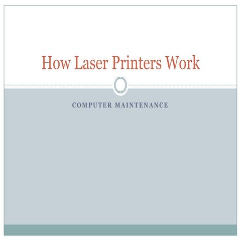How laser printers work
