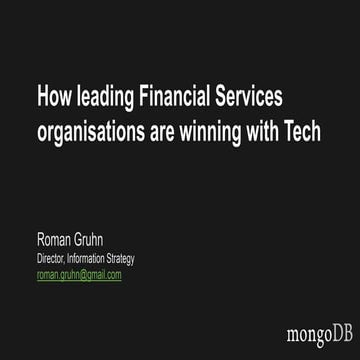 How leading financial services organisations are winning with tech