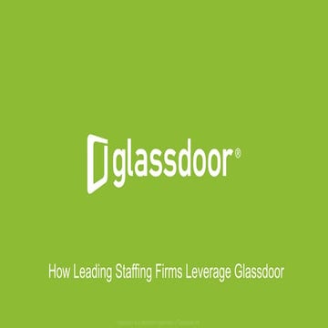 How Leading Staffing Firms Leverage Glassdoor