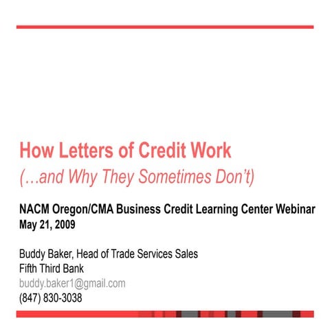 How Letters of Credit Work