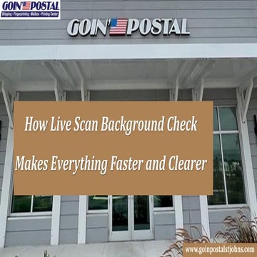 How Live Scan Background Check Makes Everything Faster and Clearer | PDF
