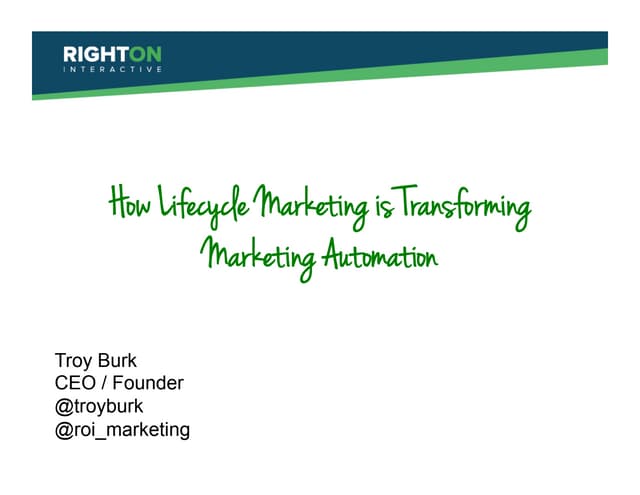 How Lifecycle Marketing is Transforming Marketing Automation