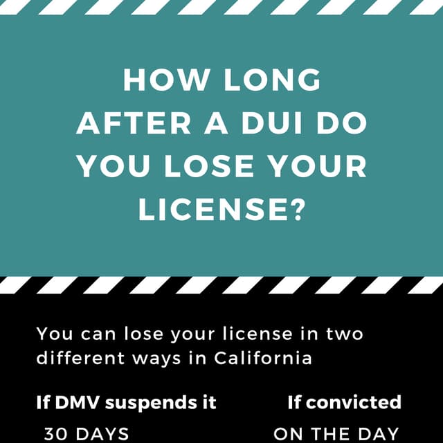 How long after a dui do you lose your license? PDF