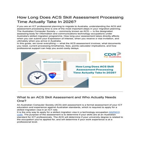 ACS SKILLS ASSESSMENT | PDF