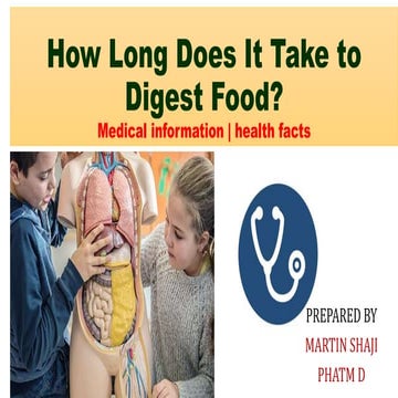 How long does it take to digest food-medical information | health facts 
