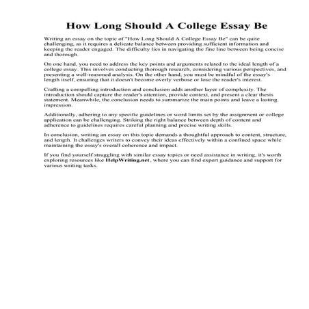 How Long Should A College Essay Be.pdf