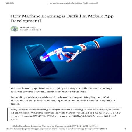 How machine learning is usefull in mobile app development | PDF