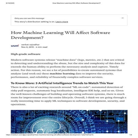 How machine learning will affect software development 