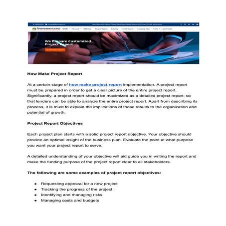 How Make Project Report