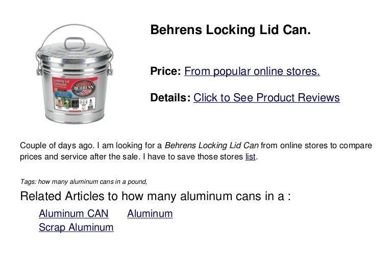 How Many Aluminum Cans In A Pound