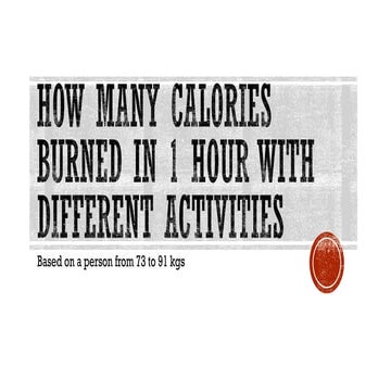 How Many Calories Burned in 1 Hour with Different Activities