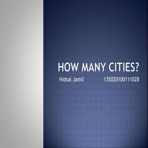 How many cities