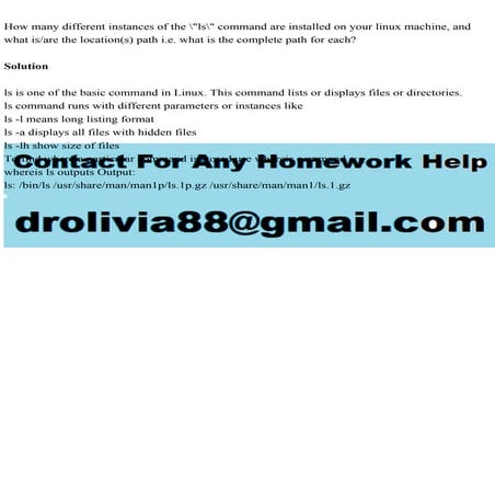 How many different instances of the ls command are installed on .pdf