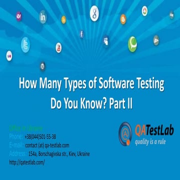 How Many Types of Software Testing Do You Know? Part II