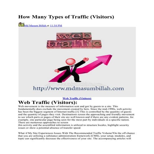 How many types of traffic ( Visitors ) 