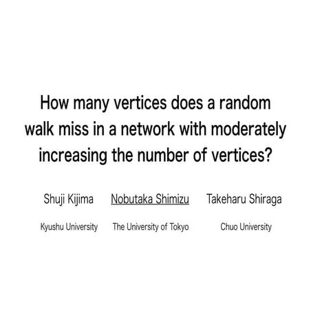 Random walks and diffusion on networks | PDF