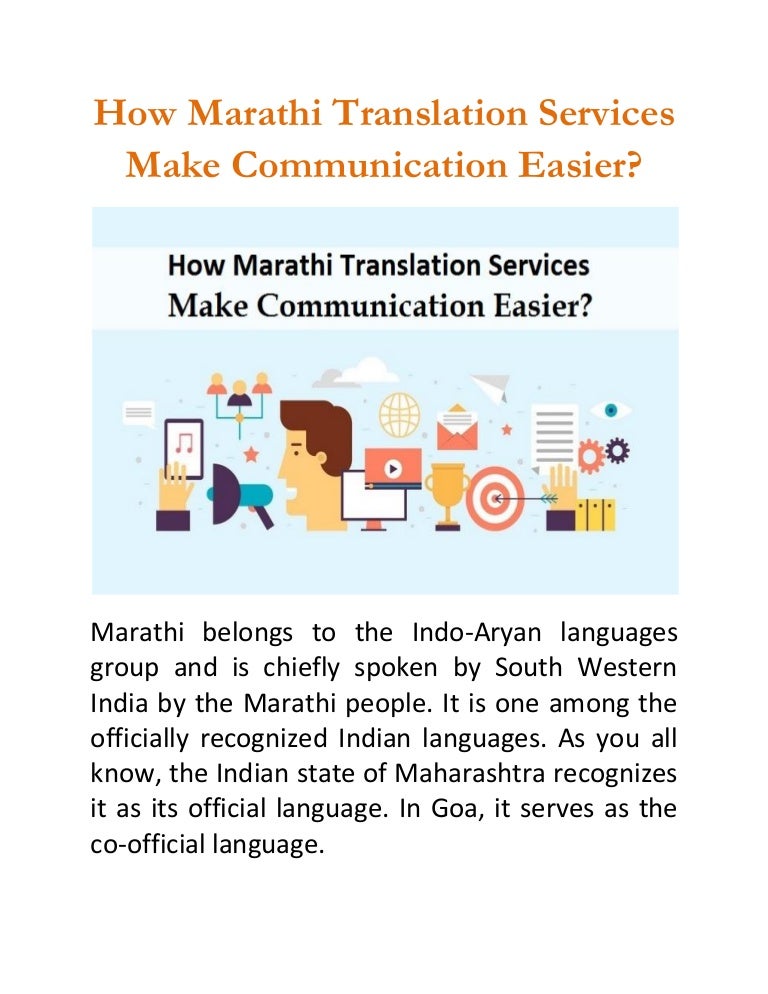 How Marathi Translation Services Make Communication Easier?