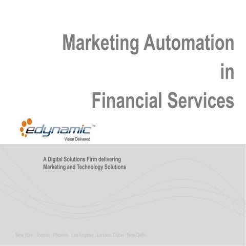 How Marketing Automation is Transforming Financial Services Firms
