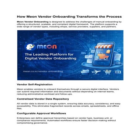 How Meon’s Supplier Onboarding Tool Helps Enterprises Build a Faster ...