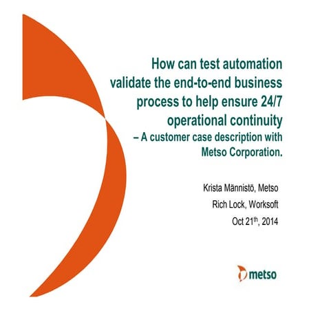How Can Test Automation Validate the End-to-End Business Process to ...
