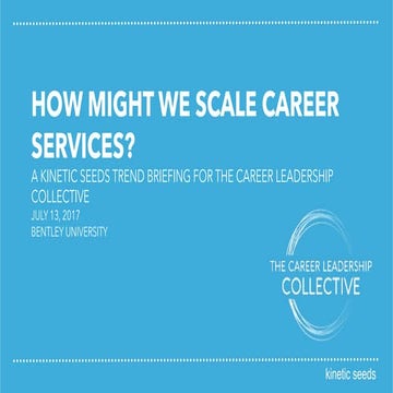 How might we scale career services?