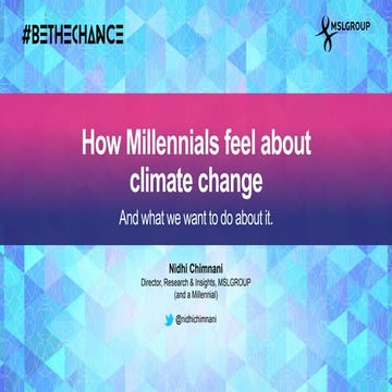How Millennials feel About Climate Change
