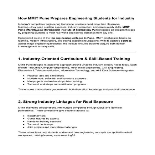 How MMIT Pune Prepares Engineering Students for Industry.pdf