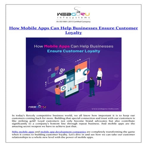How Mobile Apps Can Help Businesses Ensure Customer Loyalty
