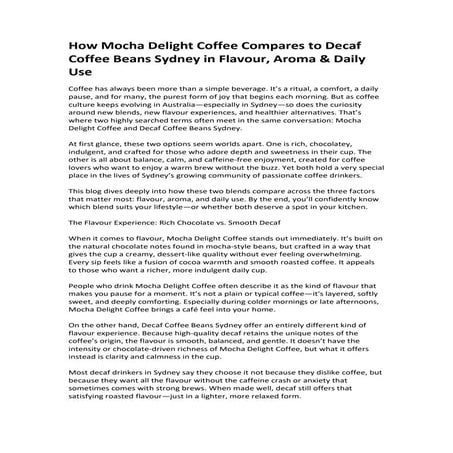 How Mocha Delight Coffee Compares to Decaf Coffee.pdf
