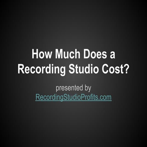 Ways to Set up a Portable Recording Studio | PPT