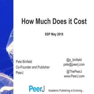 How Much Does it Cost SSP2015 / PeerJ