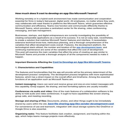 How much does it cost to develop an app like Microsoft Teams.pdf