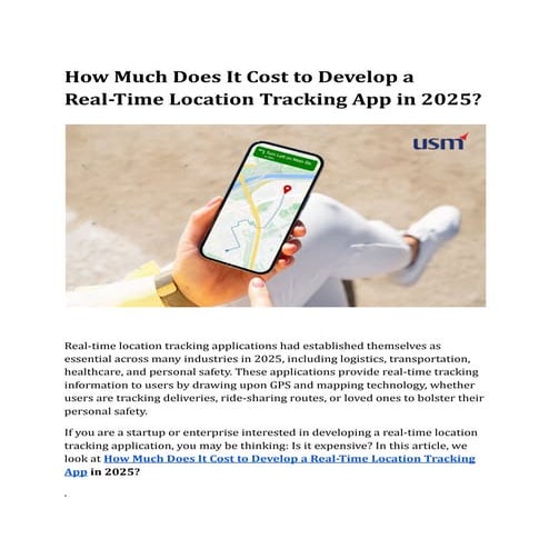 How Much Does It Cost to Develop a Real-Time Location Tracking App in 2025