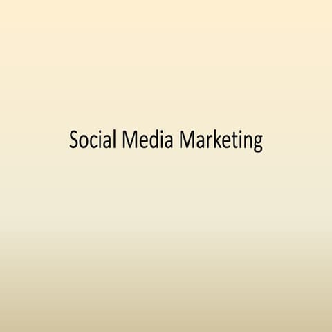 Social Media Marketing 