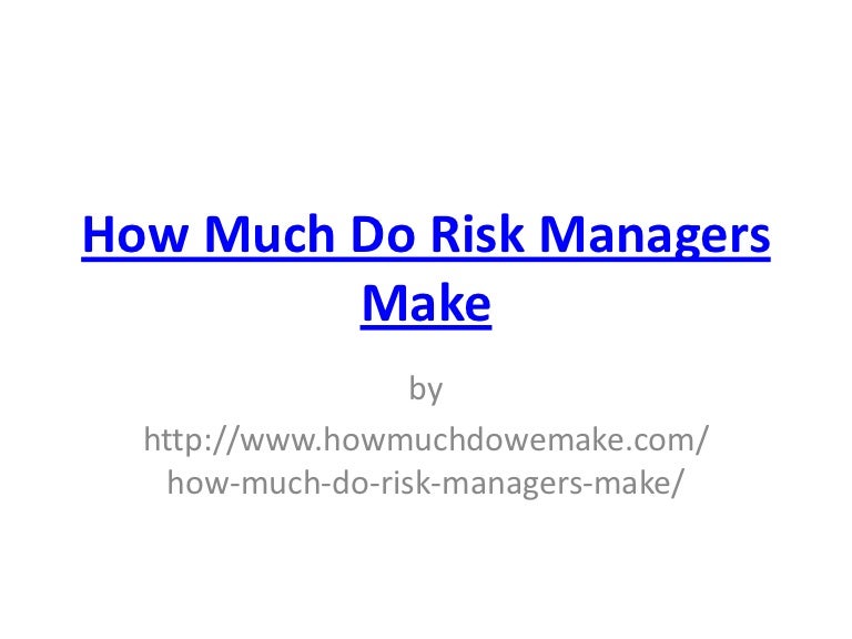 How Much Do Risk Managers Make