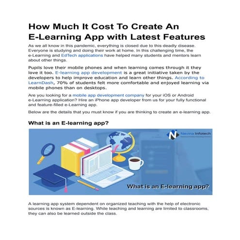 How Much It Cost To Create An E-Learning App with Latest Features.pdf