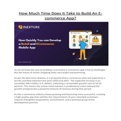 How Much Time Does It Take to Build An E-commerce App?