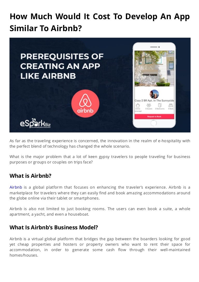How Much Would It Cost To Develop An App Similar To Airbnb