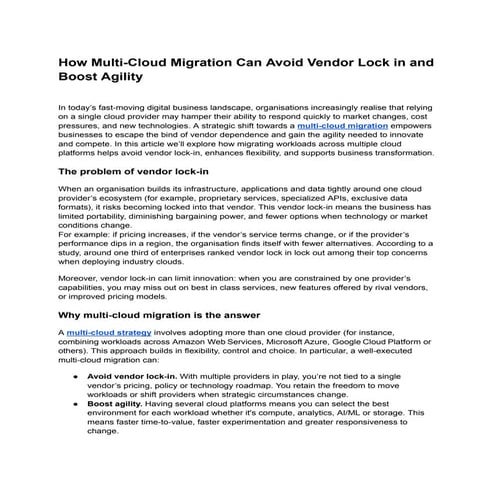 How Multi-Cloud Migration Can Avoid Vendor Lock in and Boost Agility.pdf