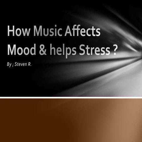 How music affects mood & helps stress