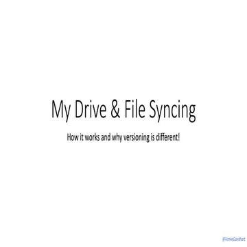 How My Drive and File Sync work in Connections
