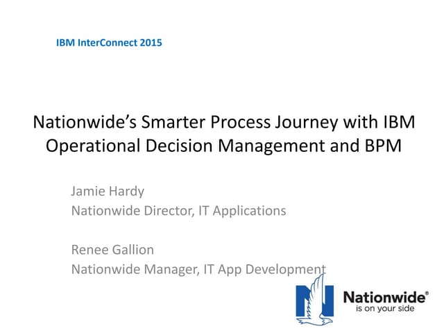 How Nationwide Insurance use IBM Decision Manager and BPM 