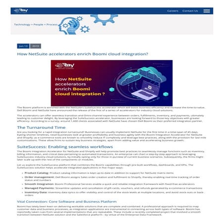 How NetSuite accelerators enrich Boomi cloud integration?