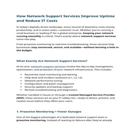 How Network Support Services Improve Uptime and Reduce IT Co.docx